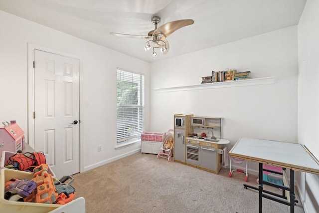 4012 Amber Way, Spring Hill, TN 37174 - recreation room featuring ceiling fan and light carpet
