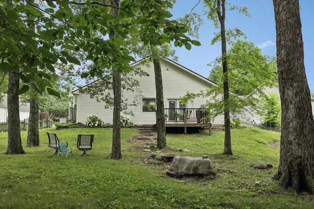 4012 Amber Way, Spring Hill, TN 37174 - rear view of house with a wooden deck