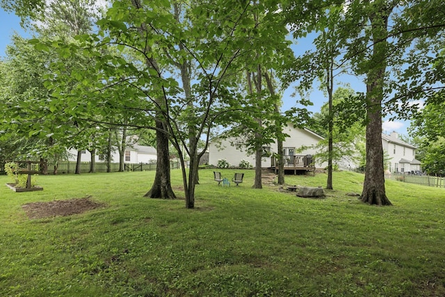 4012 Amber Way, Spring Hill, TN 37174 - view of yard with a wooden deck