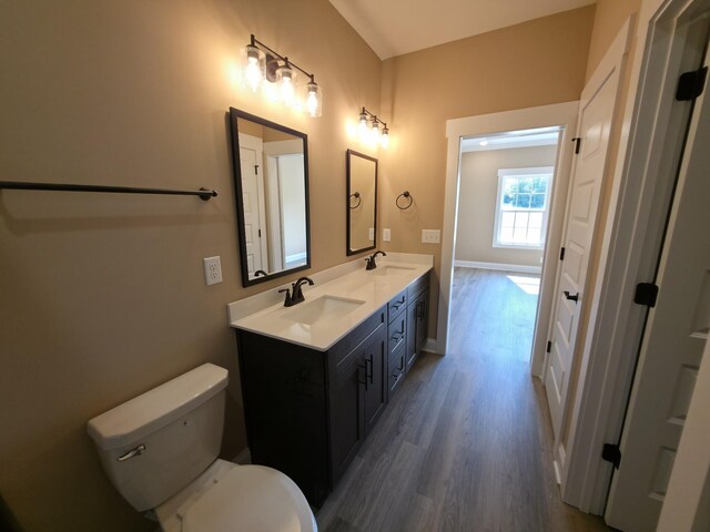 286 Turkey Crossing Ct, Clarksville, TN 37043 - bathroom with wood finished floors and double vanity