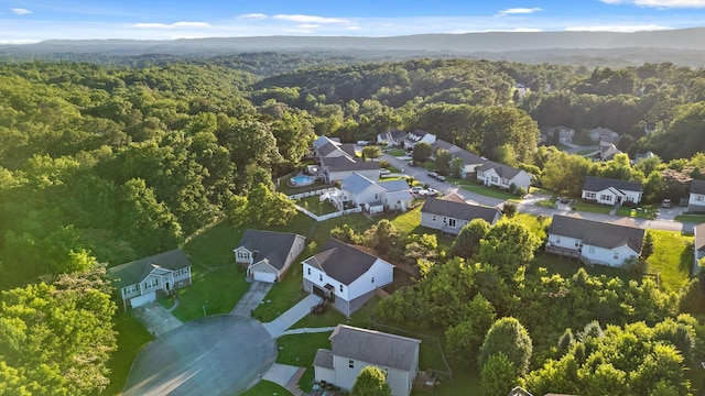 9407 Hackberry Ln, Soddy Daisy, TN 37379 - aerial view of residential area featuring a heavily wooded area