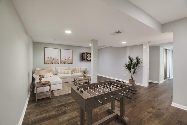 117 Fitzpatrick Ct, Nashville, TN 37214 - game room with wood finished floors and recessed lighting