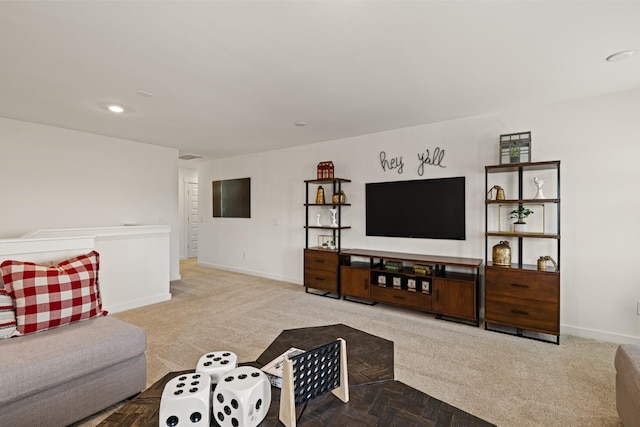 582 Gingerwood Ln, Hendersonville, TN 37075 - carpeted living area with baseboards and recessed lighting