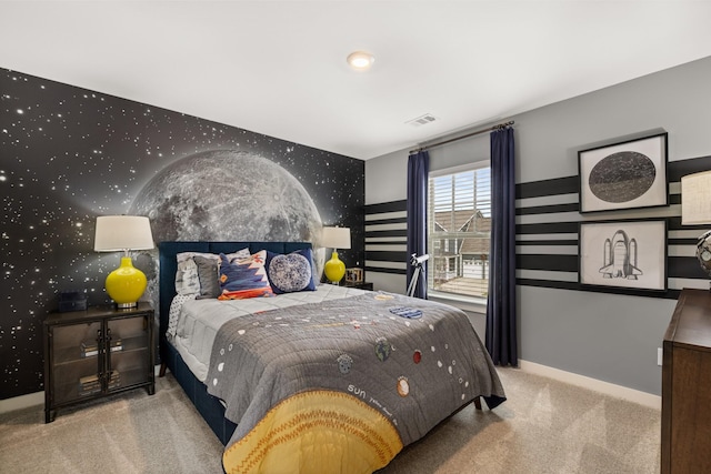 582 Gingerwood Ln, Hendersonville, TN 37075 - bedroom with carpet flooring and wallpapered walls