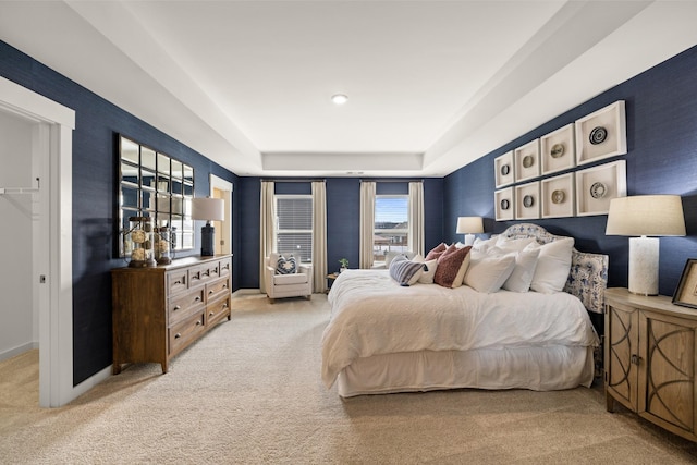 582 Gingerwood Ln, Hendersonville, TN 37075 - bedroom featuring light carpet and a tray ceiling