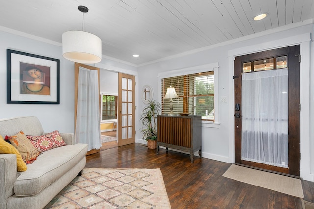 9311 Scenic Hwy, Lookout Mountain, GA 30750 - living area with ornamental molding, wood finished floors, and recessed lighting
