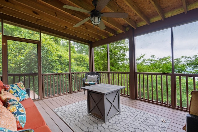9311 Scenic Hwy, Lookout Mountain, GA 30750 - sunroom / solarium featuring ceiling fan
