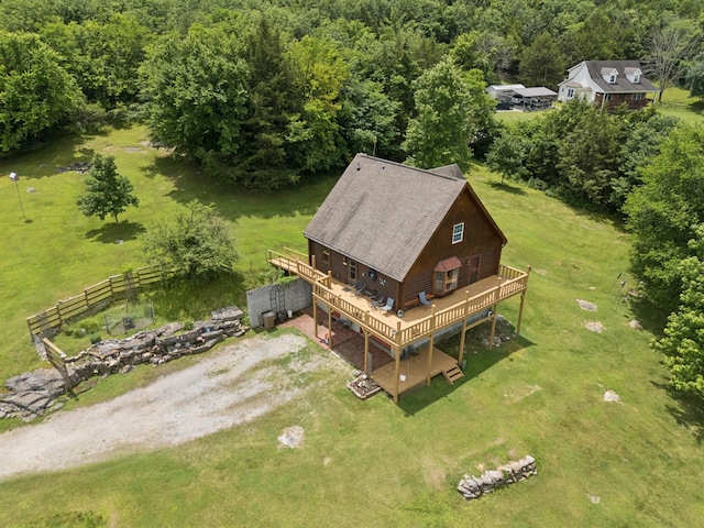 32 Morris Ln, Pleasant Shade, TN 37145 - aerial view of property and surrounding area with a forest