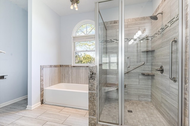 1622 Hickory Valley Rd, Lebanon, TN 37087 - full bathroom with a garden tub and a stall shower