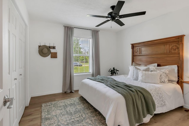1511 Bridle Ln, Chapel Hill, TN 37034 - bedroom with light wood-style flooring and a ceiling fan