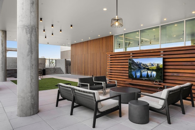 1616 W End Ave Unit 2609, Nashville, TN 37203 - building lobby with wood walls and recessed lighting