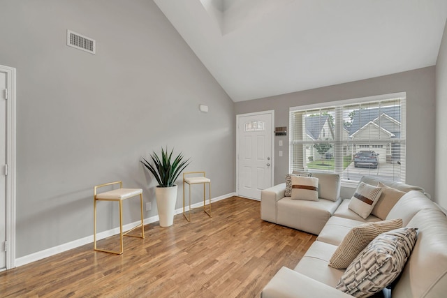 4418 Prometheus Way, Murfreesboro, TN 37128 - living room with high vaulted ceiling and light wood-type flooring