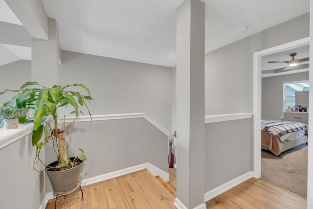 4418 Prometheus Way, Murfreesboro, TN 37128 - hallway with an upstairs landing and wood finished floors