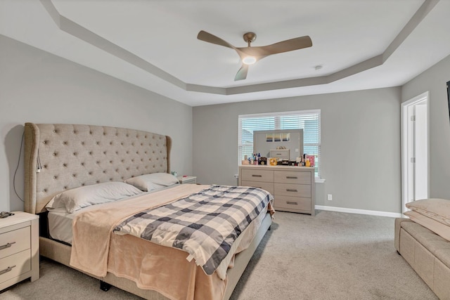 4418 Prometheus Way, Murfreesboro, TN 37128 - bedroom with a raised ceiling, light carpet, and a ceiling fan