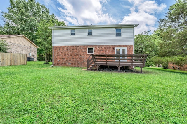 545 Old Lebanon Dirt Rd, Hermitage, TN 37076 - back of house with a wooden deck and brick siding