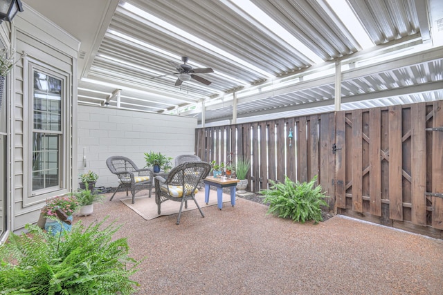 943 E Northfield Blvd, Murfreesboro, TN 37130 - view of patio / terrace with ceiling fan and a pergola