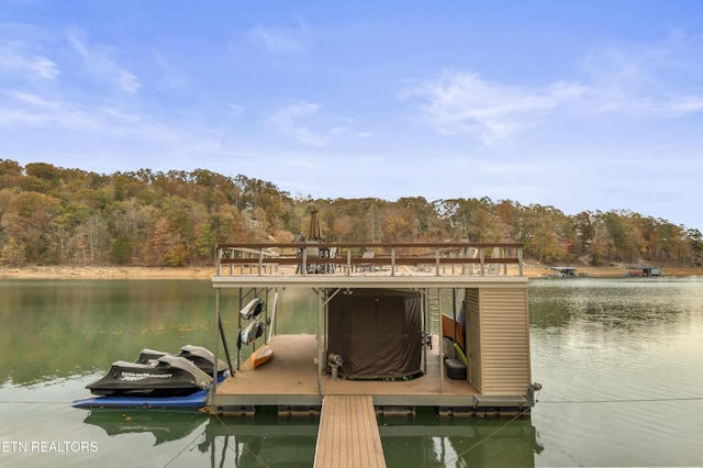 645 Bankston Ln, La Follette, TN 37766 - dock featuring a water view and a wooded view