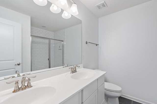 444 Heroit Dr, Spring Hill, TN 37174 - bathroom with double vanity and a shower stall