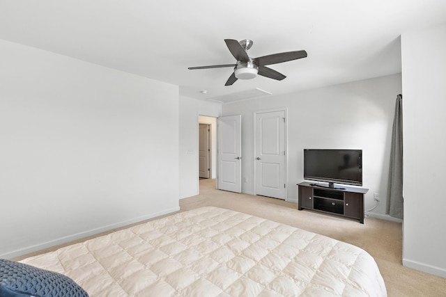 444 Heroit Dr, Spring Hill, TN 37174 - bedroom with light carpet and ceiling fan