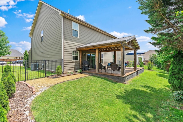 444 Heroit Dr, Spring Hill, TN 37174 - rear view of house with a fenced backyard and a patio area