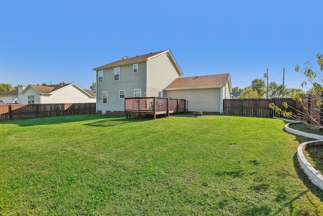 1287 Cheryl Ct, Clarksville, TN 37042 - rear view of house featuring a fenced backyard and a wooden deck