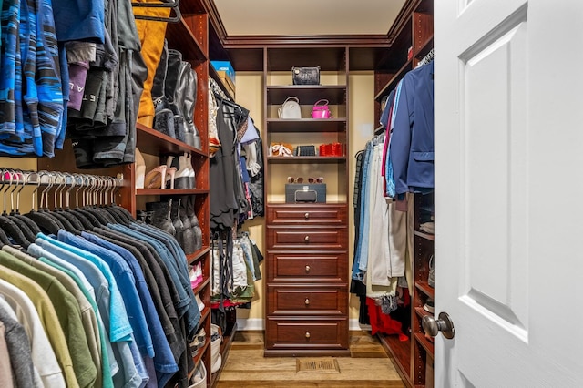 7871 Oscar Green Rd, Primm Springs, TN 38476 - walk in closet featuring light wood finished floors