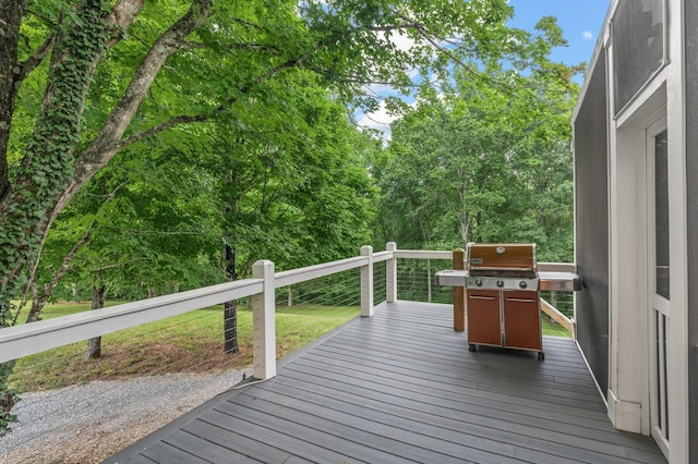 7871 Oscar Green Rd, Primm Springs, TN 38476 - wooden deck featuring grilling area