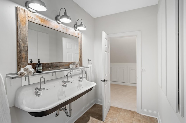 7871 Oscar Green Rd, Primm Springs, TN 38476 - bathroom featuring a sink and tile patterned floors