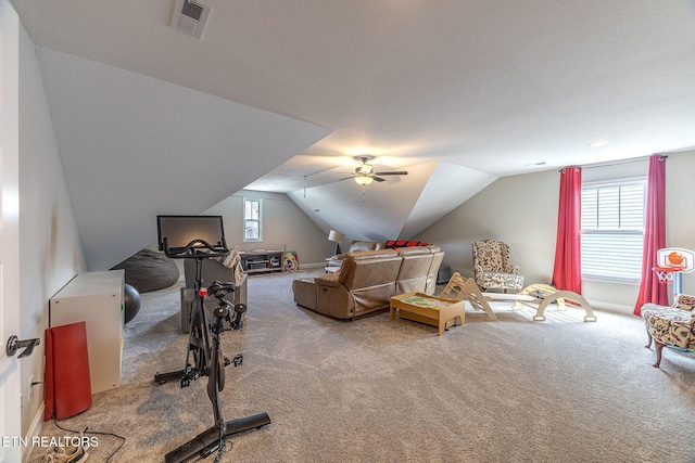 102 Chaseberry Rd, Oak Ridge, TN 37830 - interior space featuring lofted ceiling, healthy amount of natural light, and a ceiling fan