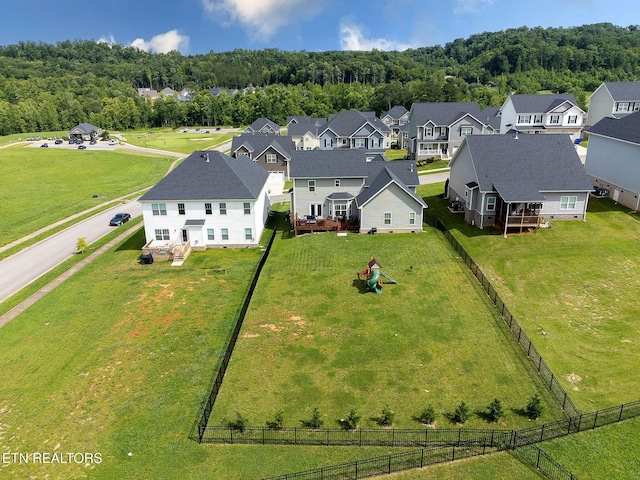 102 Chaseberry Rd, Oak Ridge, TN 37830 - aerial perspective of suburban area with a heavily wooded area