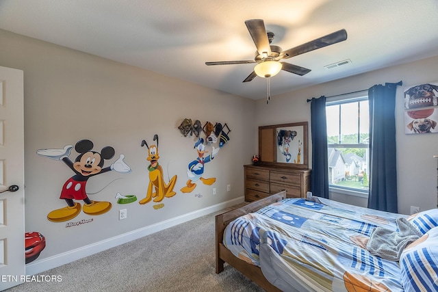 102 Chaseberry Rd, Oak Ridge, TN 37830 - carpeted bedroom featuring baseboards and ceiling fan