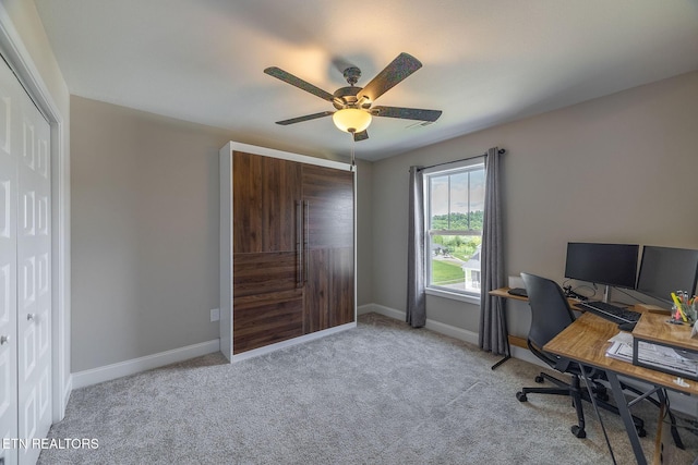 102 Chaseberry Rd, Oak Ridge, TN 37830 - office with carpet and ceiling fan