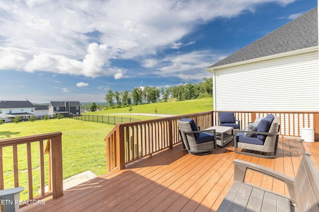 102 Chaseberry Rd, Oak Ridge, TN 37830 - wooden deck featuring outdoor lounge area