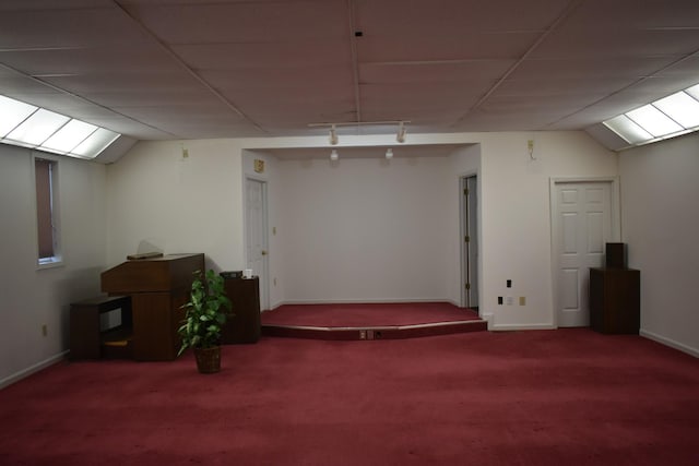 742 Lancaster Hwy, Lancaster, TN 38569 - below grade area featuring carpet floors and a drop ceiling