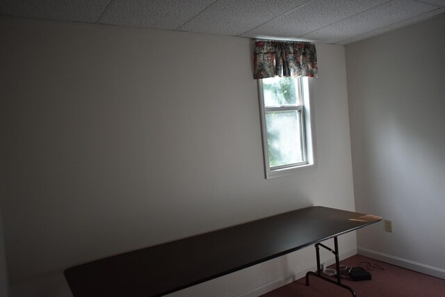 742 Lancaster Hwy, Lancaster, TN 38569 - interior space with carpet flooring and a paneled ceiling
