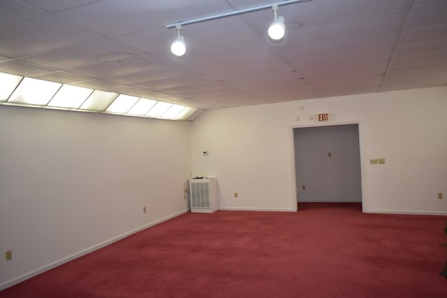 742 Lancaster Hwy, Lancaster, TN 38569 - unfurnished room featuring rail lighting and carpet flooring