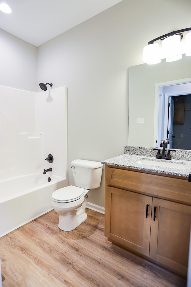505 Depot St, Chapel Hill, TN 37034 - full bathroom featuring vanity, wood finished floors, and bathtub / shower combination