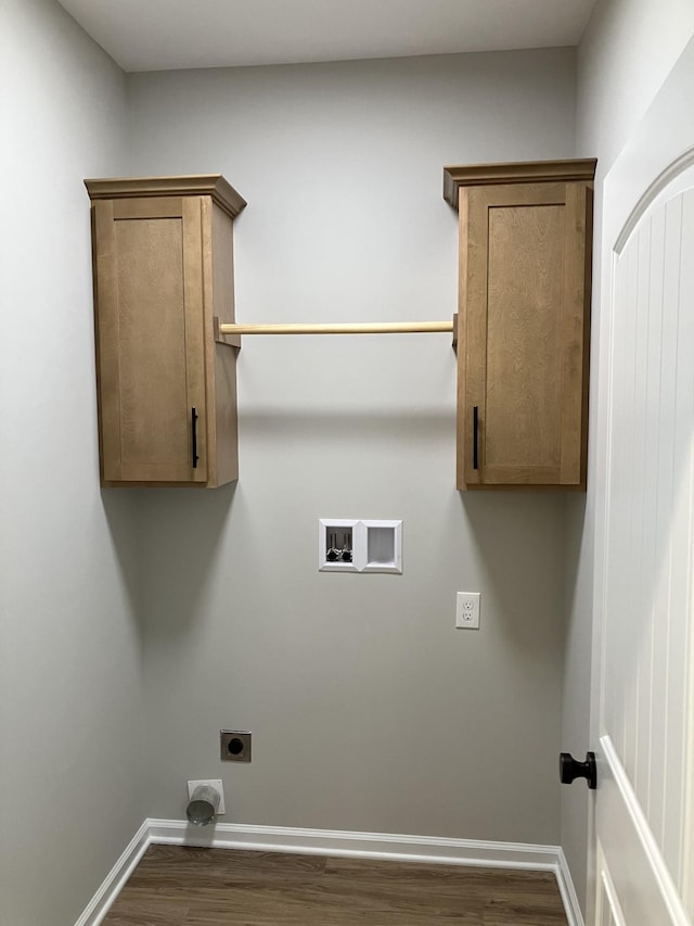 505 Depot St, Chapel Hill, TN 37034 - laundry area with hookup for an electric dryer, dark wood-type flooring, and washer hookup