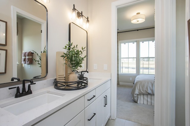 1935 Harmony Rd, Spring Hill, TN 37174 - bathroom with double vanity and ensuite bath