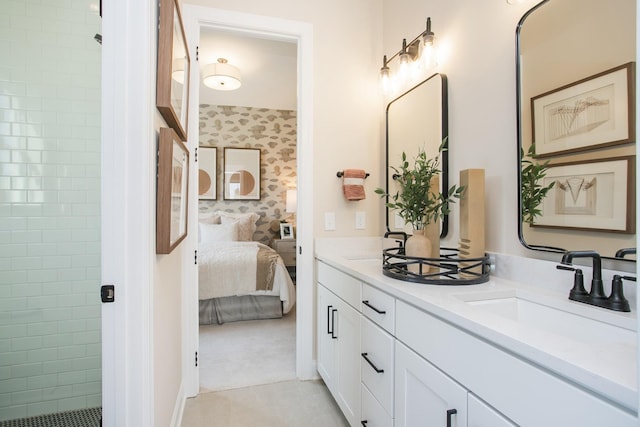 1935 Harmony Rd, Spring Hill, TN 37174 - ensuite bathroom featuring double vanity and a tile shower
