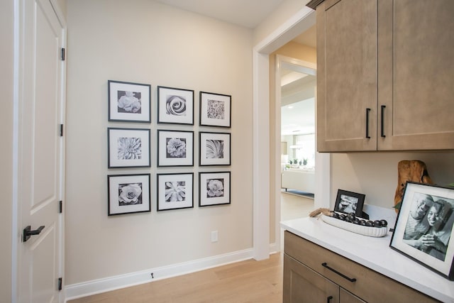 1935 Harmony Rd, Spring Hill, TN 37174 - hall featuring light wood-style flooring and baseboards