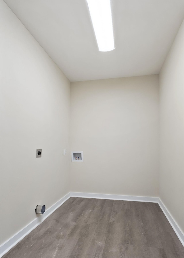 136 E School Dr, Rock Island, TN 38581 - laundry room featuring hookup for an electric dryer, dark wood-style floors, and washer hookup