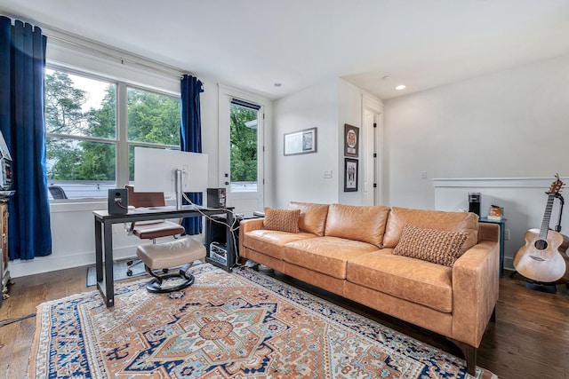 1510B 10th Ave N, Nashville, TN 37208 - office with wood finished floors and recessed lighting