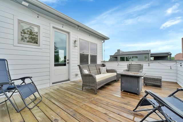 1510B 10th Ave N, Nashville, TN 37208 - wooden deck with an outdoor living space with a fire pit