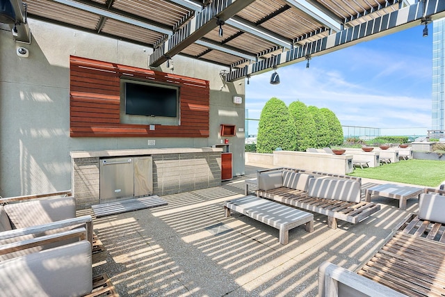 1212 Laurel St Unit 1510, Nashville, TN 37203 - view of patio featuring a pergola