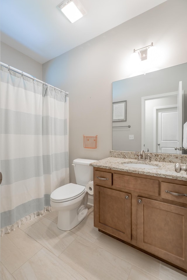 8624 Reba Ln, Hixson, TN 37343 - bathroom featuring vanity, curtained shower, and tile patterned flooring