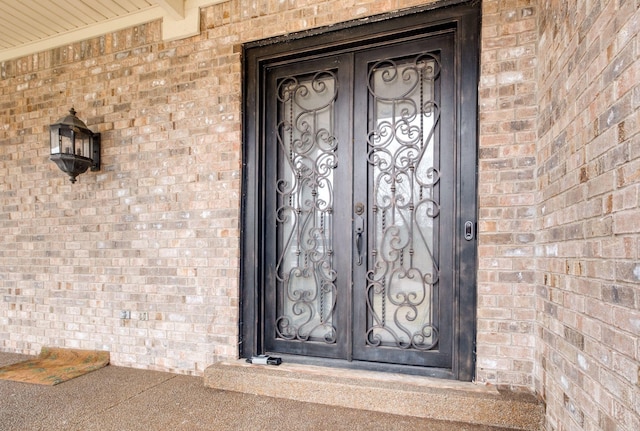 1825 Lake Meadow Trl, Mount Juliet, TN 37122 - property entrance with brick siding and french doors