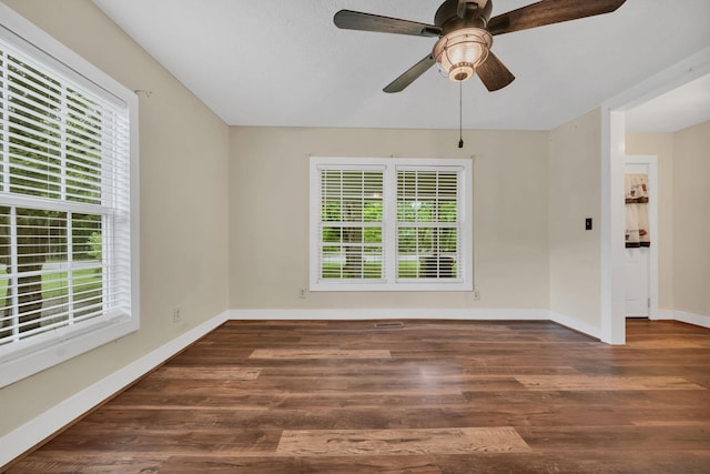 3328 Church St, Burns, TN 37029 - empty room with a ceiling fan and wood finished floors