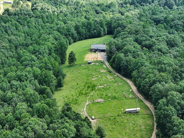 196 Deer Haven Rd, Indian Mound, TN 37079 - aerial overview of property's location with rural landscape and a forest