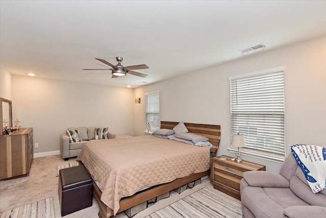 433 Longstone Rd, Gallatin, TN 37066 - bedroom featuring ceiling fan, light carpet, and recessed lighting